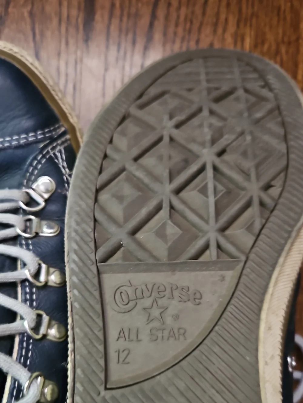 Converse Men's Navy Leather High-Top Sneakers